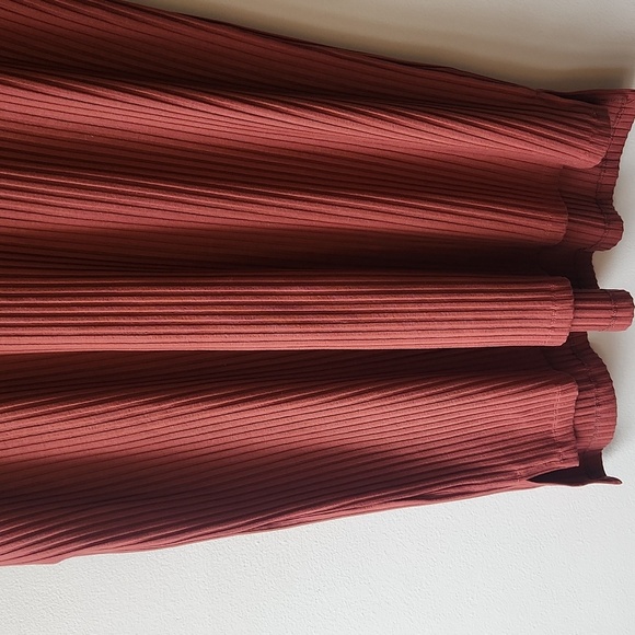 Eileen Fisher Terracotta Textured Stretch Rib Crew Neck Dress, M - Picture 6 of 12